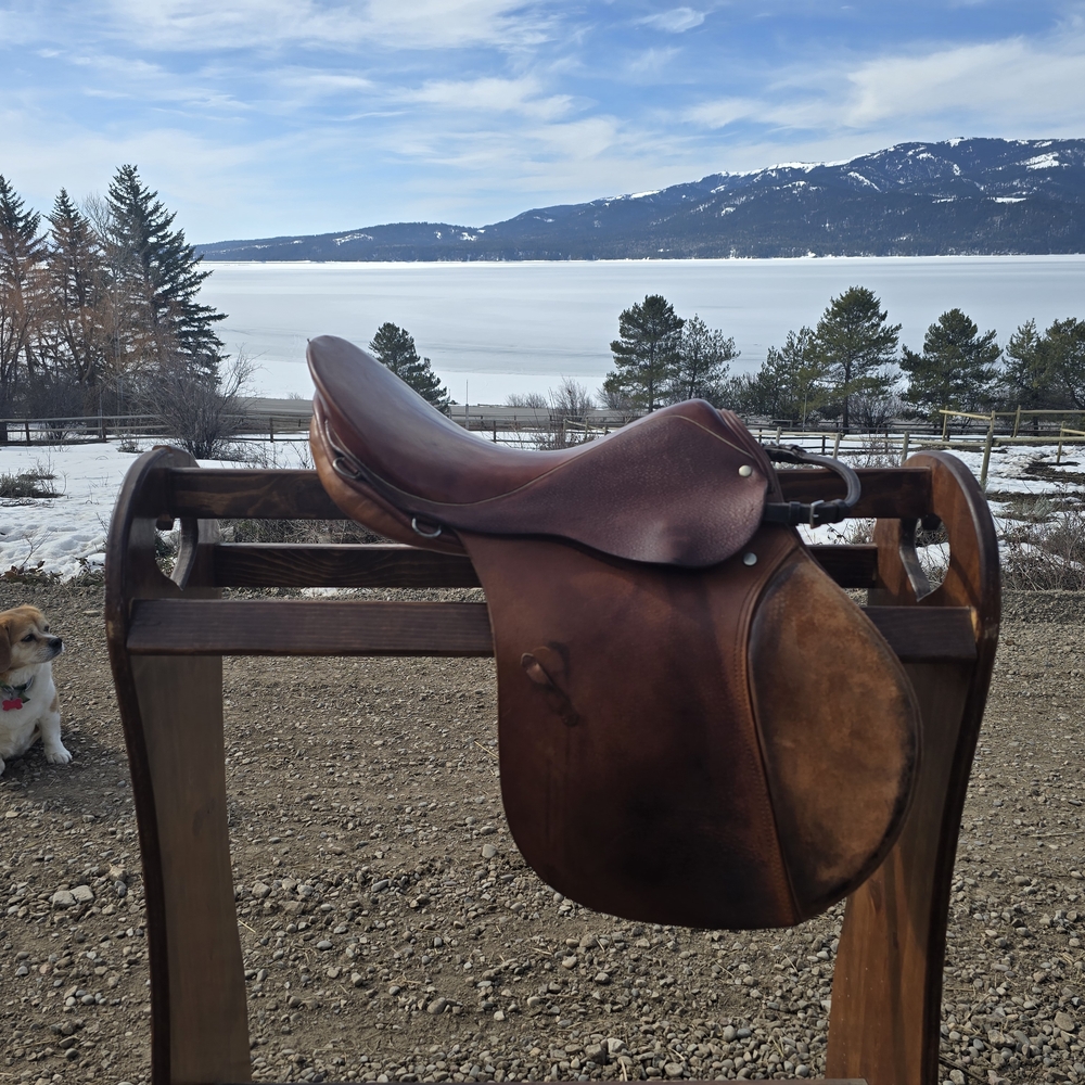Brown Leather Horse Saddle